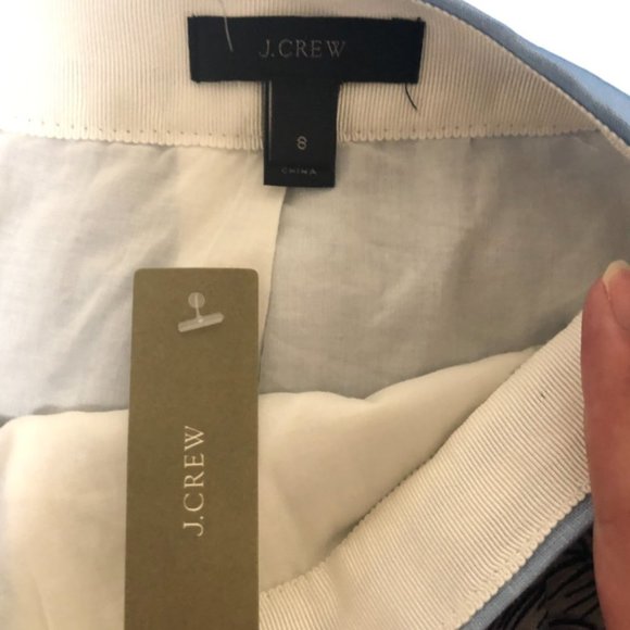 Nwt J. Crew Blue 100% LINEN Palm Tree Flared Beach Mini Skirt - Picture 6 of 8